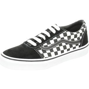 Vans Unisex Kids Ward Suede/Canvas sneakers, zwart Checker Black True White Pvj, 36 EU, Zwart (Checkered Black True White), 36 EU