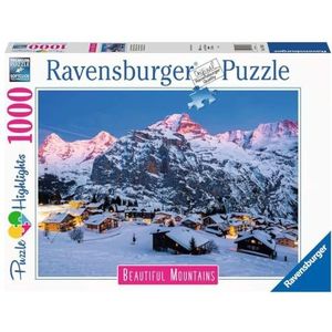 Berner Oberland, Mürren Puzzel (1000 Stukjes, Winter)