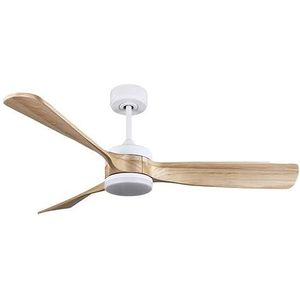 Eden pulse Witte ventilator, 3 vleugels, beuken, 26 W, 2950 lm, 6 snelheden, 3 temperaturen, 32/47 x 132 x 132 cm