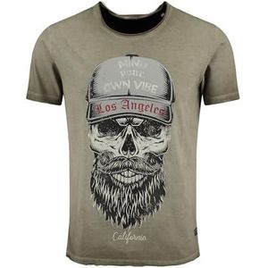 KEYLARGO Heren T-shirt MT KLBEARD Round, Mil.green (1502), L