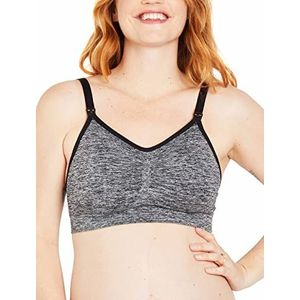 Motherhood Maternity voedingsbeha met beugels, zonder naden, volledige dekking voor dames, Kleur van het stuk: grijs, XL