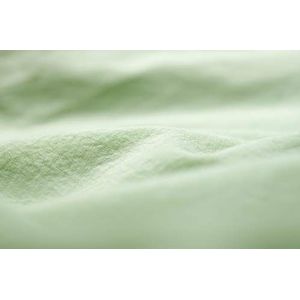 L1NK STUDIO Beddengoed 180 x 220 cm - dekbedovertrek katoen 100% (perkal 200 draden) voor bed 105 cm Uni eenkleurig zacht groen