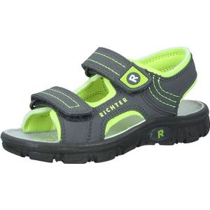 Richter Kinderschuhe Adventure sandalen voor jongens, Pebble Neon Yellow, 37 EU