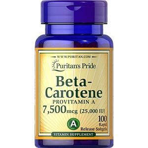 Puritan's Pride Betacarotene 15 mg 100 Softgels 1220