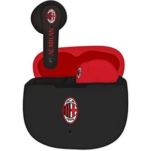 AC Milan TECHMADE Hoofdtelefoon - Draadloos - Rood/Zwart - Inclusief Oplaadbox