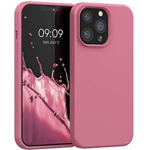 kwmobile telefoonhoesje compatibel met Apple iPhone 13 Pro - Hoesje met siliconen coating - Smartphone case in zoetroze