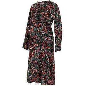 MAMALICIOUS Damesjurk, Trekking Green/Aop: flwoers With Rapture Rose And Ouder Berry, XS