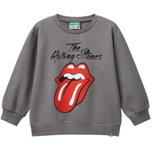 United Colors of Benetton Sweatshirt zonder capuchon voor kinderen en jongeren, Grijs, 4 jaar