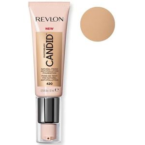 Revlon PhotoReady Candid natuurlijke afwerking foundation met anti-vervuiling antioxidant anti-blauw licht ingrediënten 22ml, 420 zon beige, 1 Count