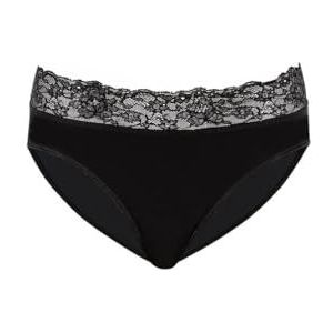 Trigema Damesslip met kant, zwart, S