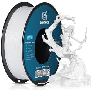 GEEETECH PETG Filament, 1.75 mm, Wit, PETG, 1 kg, voor 3D printers