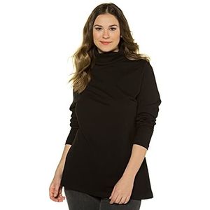 Ulla Popken Grote maten dames coltrui shirt basic, zwart (10), 62/64 NL