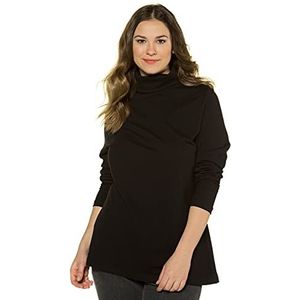 Ulla Popken Shirtrolli Basic rolkraagtrui, grote maten, zwart (10), 54 NL