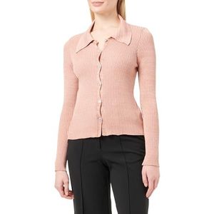 Trendyol Dames Gradient Lange Mouwen Slank Vest, Rosé, L