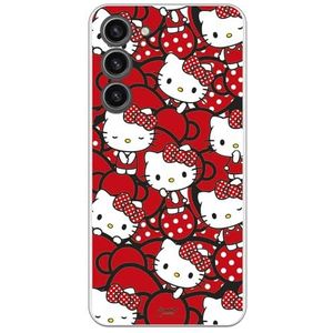 Personalaizer Hello Kitty flexibele beschermhoes voor smartphone S22 Plus, met rode en gestippelde strikken