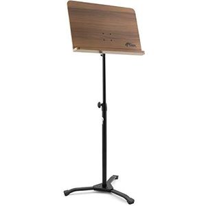 TIGER MUS35-PRO houten top orkestplaat muziekstandaard met alle metalen professionele stevige basis ideaal voor scholen, orkesten en kerken