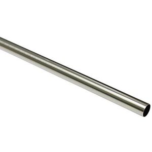 Gardinia 10011133 Gordijnroede, metalen buis, Chicago-collectie, ⌀ 20 mm, lengte: 160 cm, rvs-look