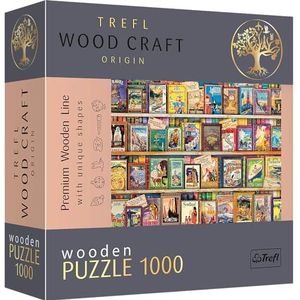 Trefl - Wood Puzzle: World Guides - 1000 Stuks, Wood Craft, Onregelmatige Vormen, 100 Reizende Figuren, Moderne Premium Puzzel, DIY, voor Volwassenen en Kinderen vanaf 12 jaar.