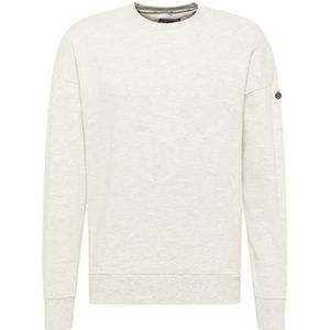 DreiMaster Vintage Heren sweatshirt met ronde hals, wolwit, gemêleerd, L