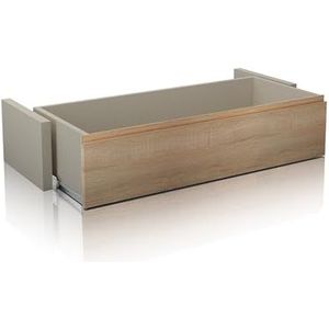 duehome | Afneembare voorlade, lade voor bedlade, afwerking in Cambria, afmetingen: 137 cm (L) x 27,5 cm (H) x 47,5 cm (bodem)