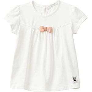 United Colors of Benetton T-shirt voor meisjes, melkwit 074, 56 cm