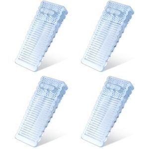 AiQInu 4 stuks vloerdeurwiggen, transparante deurstoppers, deurstoppers voor huisbescherming, rubberen deurstopper, deurstopper