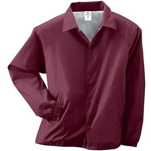 Augusta Sportswear Nylon honkbaljack/gevoerd; regenbestendige, waterbestendige bovenkleding voor coaches en buitenactiviteiten, Kastanjebruin, XL