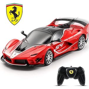 SainSmart Jr. Ferrari Modelauto voor kinderen, op afstand bestuurde auto 1:24, gelicentieerd Ferrari FXX K EVO-model, 2,4 GHz speelgoedauto, RC speelgoed, cadeau, rood