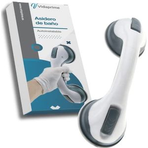 VidaPrime Zelfinstallerende veiligheidsgreep voor badkamer, sterke zuignap, douchegreep voor senioren, badkamer, zuignap, eenvoudige installatie, 30 cm