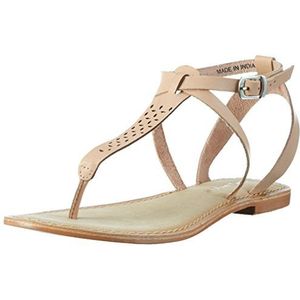 VERO MODA Dames Vmanneli Leather Sandal Riemjessandalen, Beige Shrimp, 39 EU