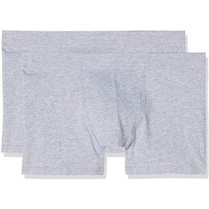 LVB Stretch Cotton boxershorts (verpakking van 2 stuks) voor heren, Grijs (Grijs Melange 026), S
