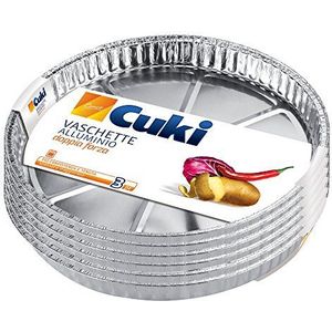 Cuki Aluminium containers - Double Force - pizzacontainer - rond [T77G] - 18 schalen (multipack)