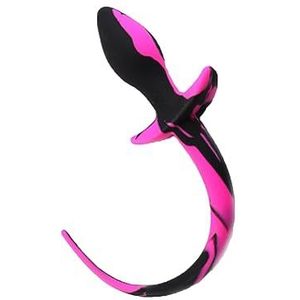 AMAZBEE Anaalplug haan buttplug seksspeeltje cosplay rollenspel siliconen prostaat stimulator SM kit behoren voor vrouwen voor mannen sex toys (Pink)