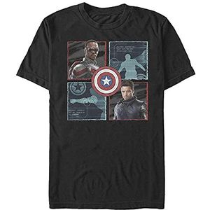 Marvel The Falcon and the Winter Soldier - Hero Box Up Unisex Crew neck T-Shirt Black XL