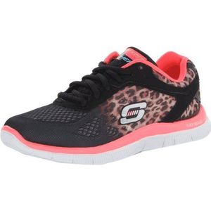 Skechers Flex Appeal-Serengeti, sneakers voor dames, Multicolor Bkhp, 35.5 EU