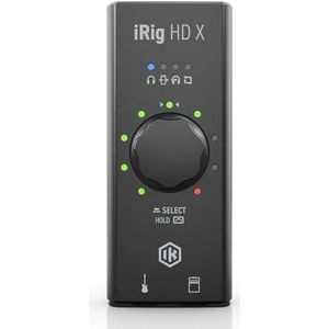 IK Multimedia iRig HD X gitaarinterface (meerkleurig LED-signaalweergave, geïntegreerde tuner, compatibel met iPhone, iPad, Mac en PC, voorversterker, incl. USB-C en Lightning-kabel)