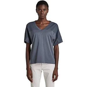G-STAR RAW Dames mesh mix losse top tops, blauw (Fantem Blue D21526-336-863), XS