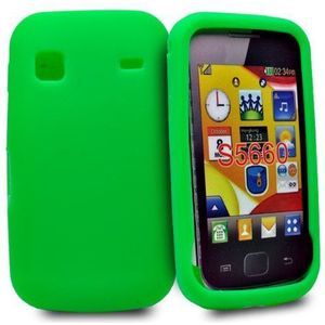 Accessory Master Siliconen hoes voor Samsung Galaxy Gio S5660 groen