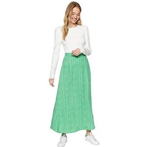 TRENDYOL Dames Skirt-Green Maxi Baby Rok, groen, 36