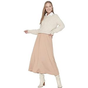Trendyol Dames Rok-Bruin-Maxi, Bruin, L
