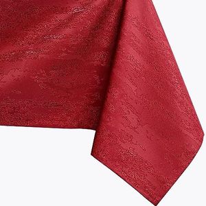 AmeliaHome tafelkleed lotuseffect waterafstotend linnenlook Bordeaux Vesta 140x320 cm