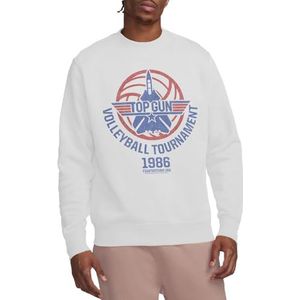 Top Gun Volleybal Tournament Crew Sweatshirt, Wit, Small, Wit, S