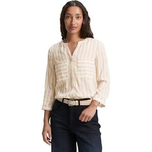 TOM TAILOR Damesblouse, 38624 - Beige White Stripe, 36