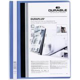 Durable 257906 Duraplus snelhechtmap met opbergvak voor A4, blauw, verpakking van 25 stuks.