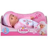 Simba 105140020 - Laura Baby Talk, zacht lichaam, slapende ogen, 24 geluiden, 30 cm, vanaf 2 jaar, babypop