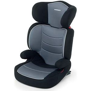 Foppapedretti Time DuoFix Autostoel groep 2/3 (15-36 kg), voor kinderen van 3 tot 12 jaar, zwart/grijs