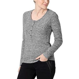 Timezone Dames Slim Henley T-shirt met lange mouwen