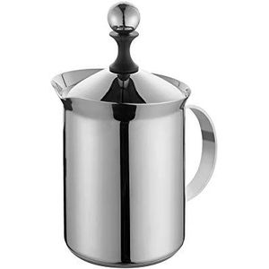 cilio Cappuccino Creamer Classic voor 6 kopjes, diameter 10 cm, hoogte 20,5 cm, 800 ml, roestvrij staal, gepolijst, met 4 mm sandwichbodem, geschikt voor alle warmtebronnen, geschikt voor inductie,