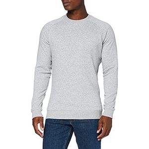 Build Your Brand Heren sweatshirt met raglan mouwen Raglan Sweat Crewneck, mannen trui verkrijgbaar in 3 kleuren, maten S - 5XL, Heather Grey, 3XL