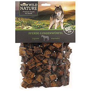 Dehner Wild Nature Hondensnack, Paardenlongblokjes, Naturel, 200 g
